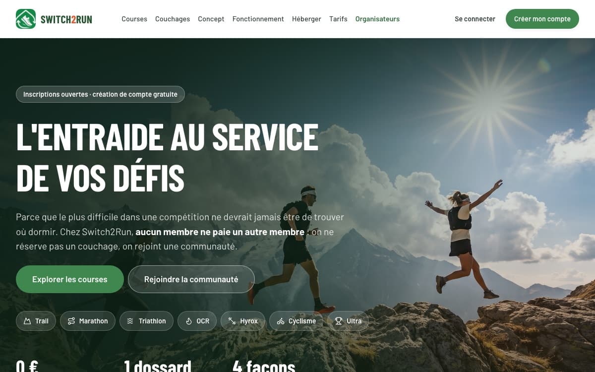 Switch2Run : cofondateur et CTO d’une plateforme d’entraide entre sportifs, du couchage au bénévolat