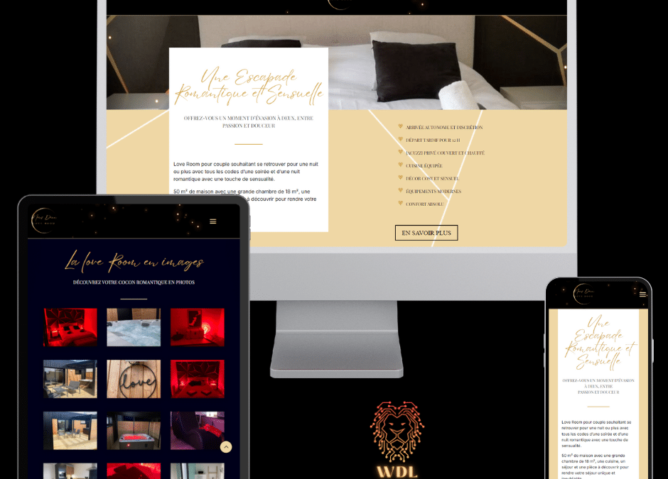Création de la landing page Nous Deux – Loveroom