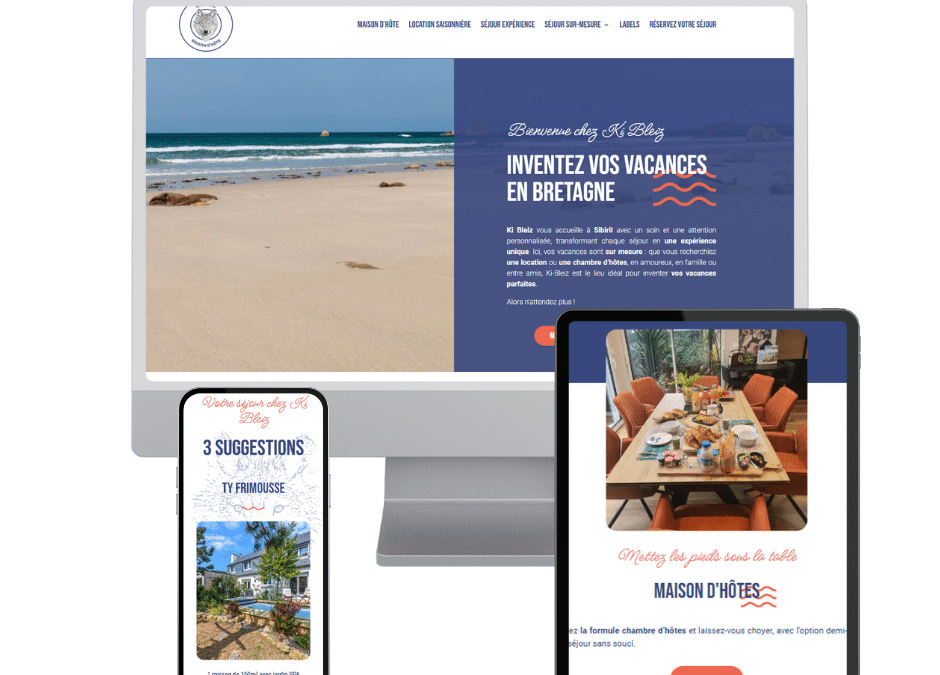 Création du site vitrine pour la maison d’hôte Ki Bleiz