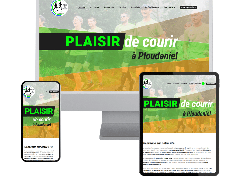 Création d’un site associatif – Plaisir de courir à Ploudaniel