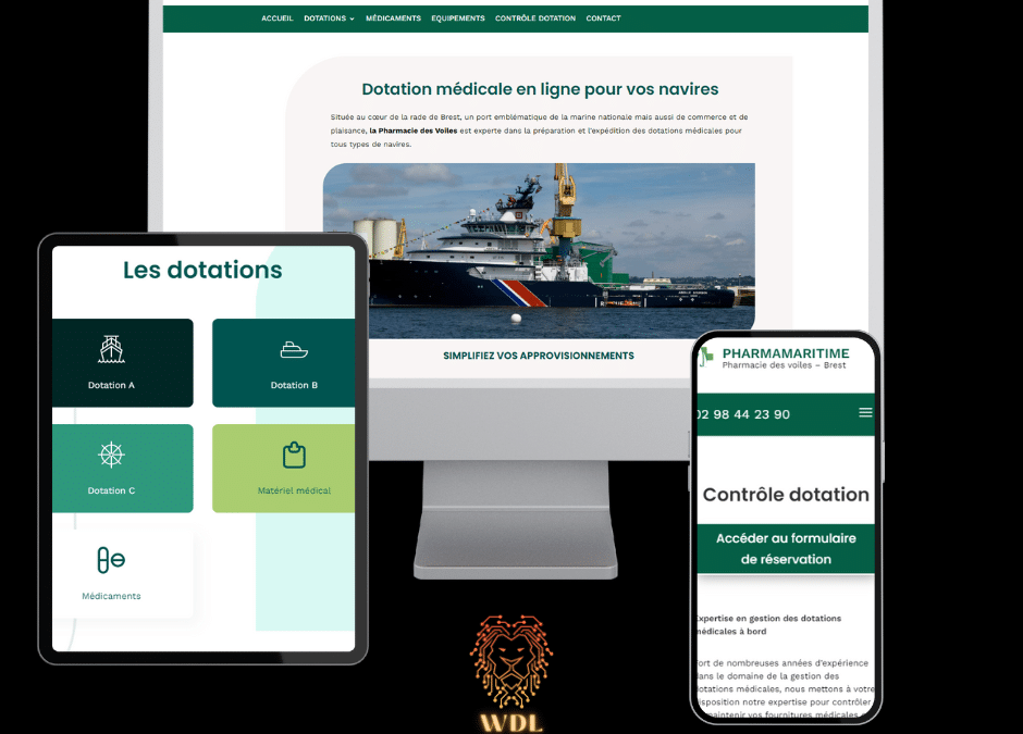 Création du site de réservation – Pharmamaritime