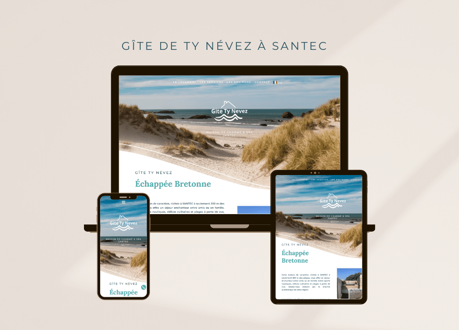 Création de la landing page Gîte de Ty Névez – Santec