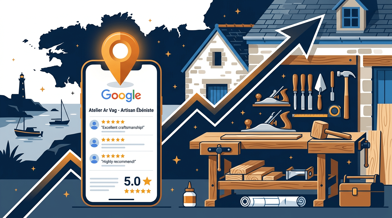 Avis Google et référencement local artisan : le guide complet pour dominer le Finistère