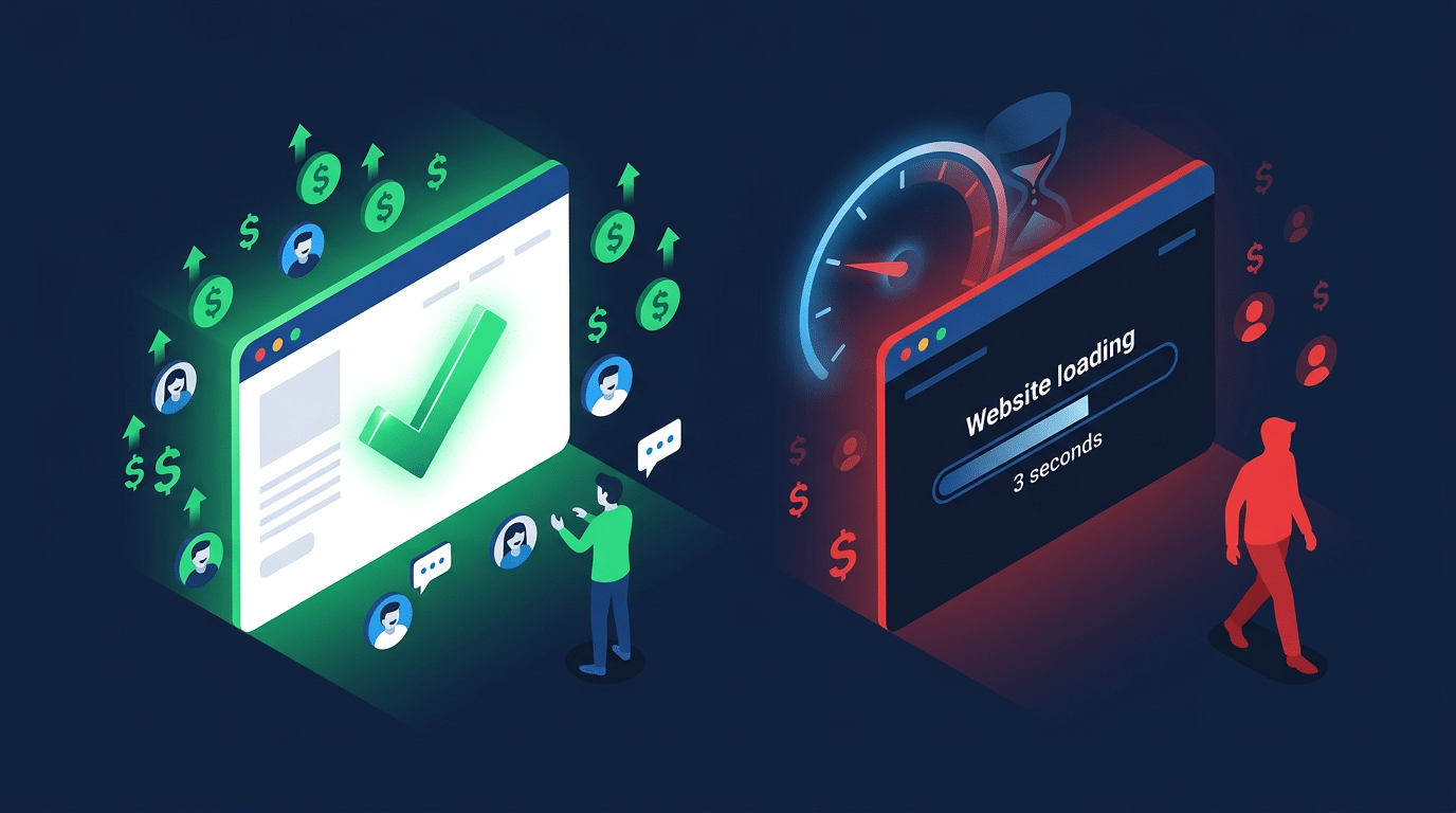 Positionnement site vitesse chargement : pourquoi chaque seconde vous coûte des clients