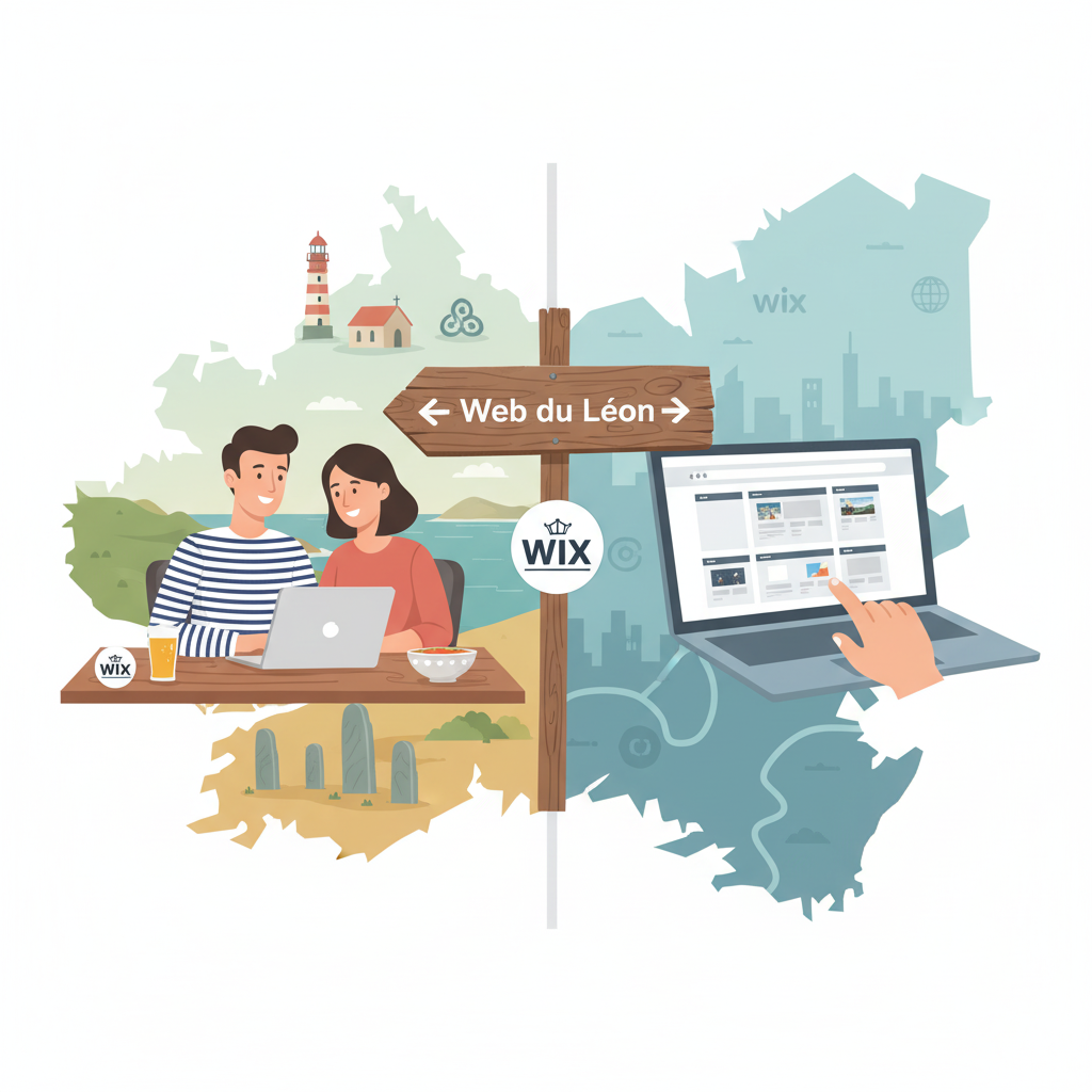 Web du Léon vs Wix : La meilleure solution pour créer votre site dans le Finistère Nord ?